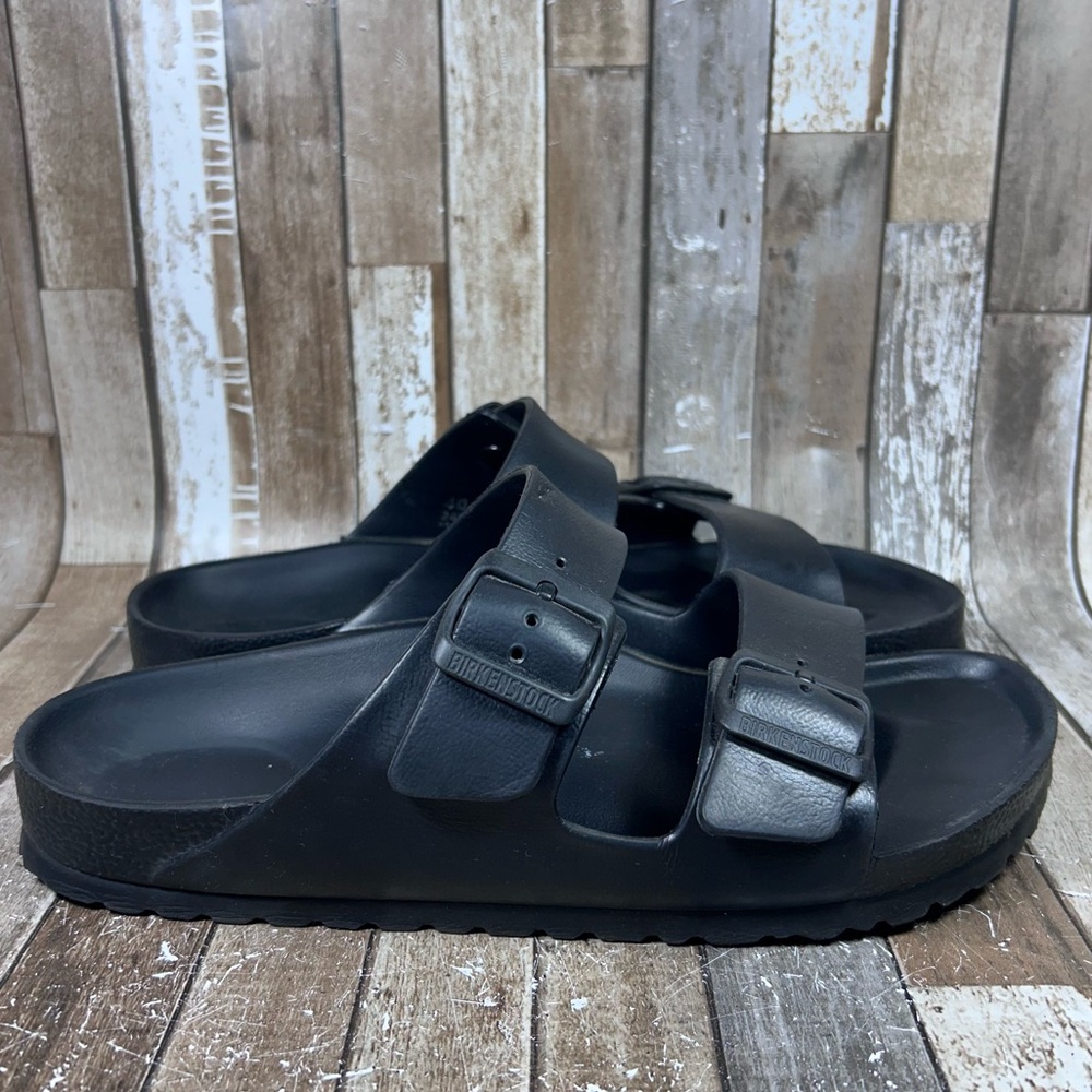 Birkenstock Arizona Eva Sandals Women Size 9 Black Slip On Adjustable Shoes